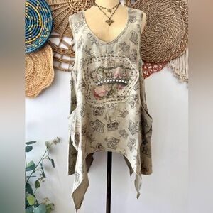 A Rare Bird - Royalty Hi Lo Tunic Top NWT